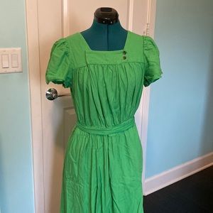 Who What Wear Green Smock Dress